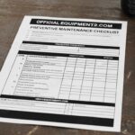 Heavy equipment preventive maintenance checklist with tools and machinery for safe operation
