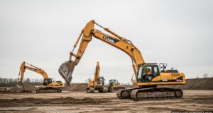 Best Excavators for Large-Scale Construction Projects (2026 Guide) Large hydraulic excavator working on a large-scale construction project in 2026 heavy equipment machinery