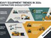 Top Heavy Equipment Trends in 2026: What Contractors Should Expect Autonomous excavator using AI technology at smart construction site in 2026