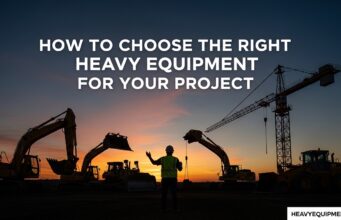 How to Choose the Right Heavy Equipment for Your Project Heavy excavator machine working on construction site for earthmoving project
