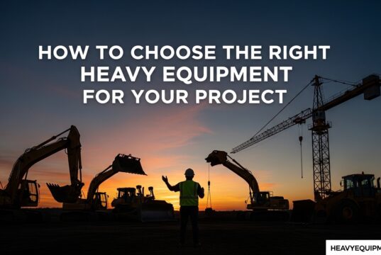 How to Choose the Right Heavy Equipment for Your Project Heavy excavator machine working on construction site for earthmoving project